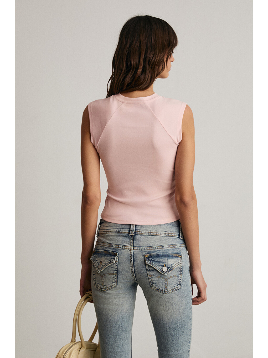 Pembe EPONA Kadın Yumuşak Ve Esnek Kumaşlı Baskı Detaylı PEMBE T-Shirt-4