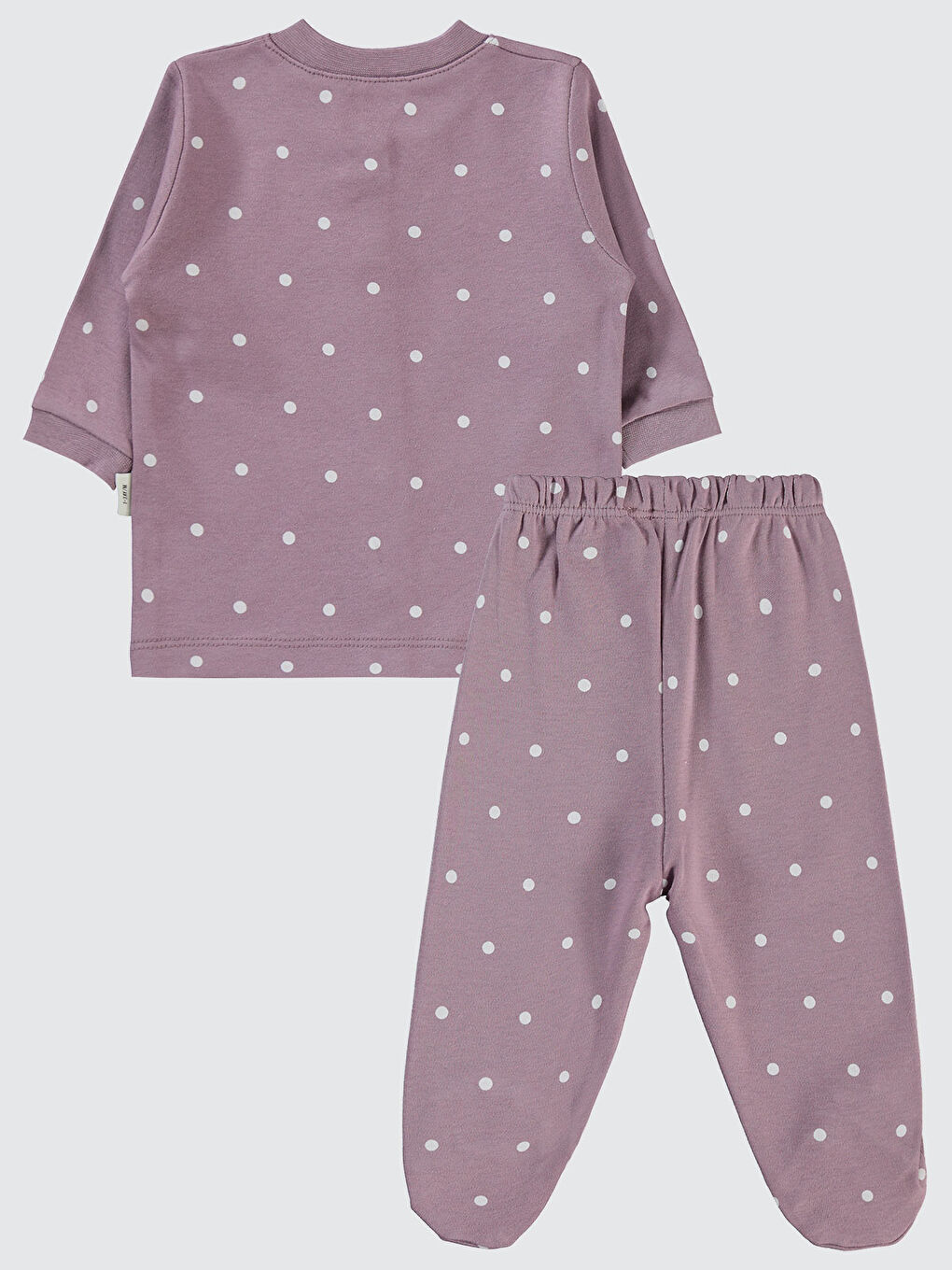 Civil Baby Kız Bebek Patikli Pijama Takımı 1-6 Ay Leylak Lila - 2