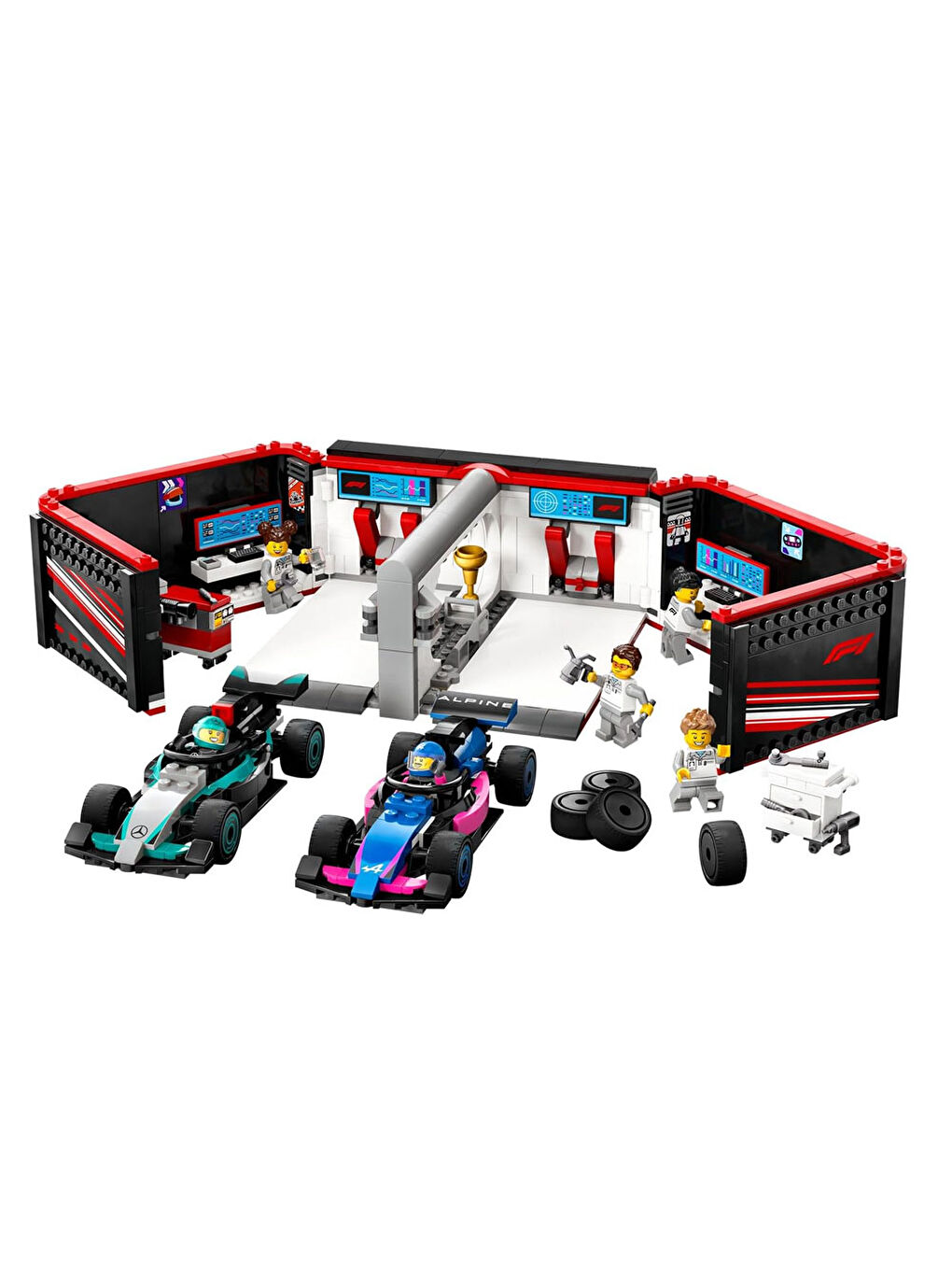 Lego City F1 Garajı ve Mercedes-AMG ve Alpine 60444 - 6