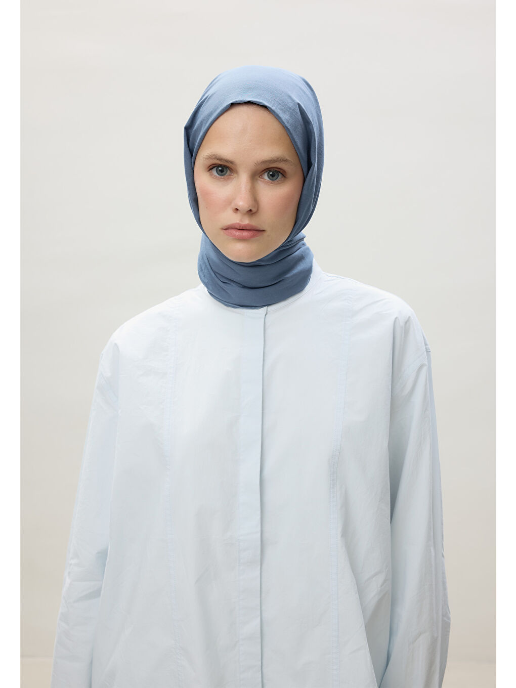 İnce Pamuk Vual Şal İndigo-4