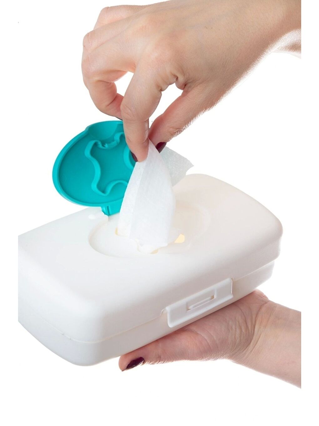 Islak Mendil Kutusu Turkuaz / Beyaz