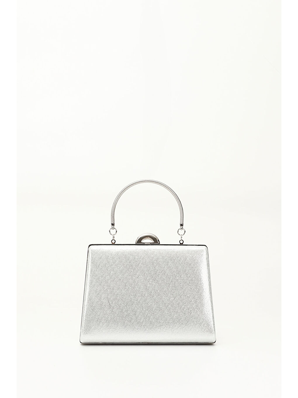 Gri Kadın GÜMÜŞ-GRİ Taşlı Uzun Zincirli El Ve Omuz Askılı Abiye Çanta-2