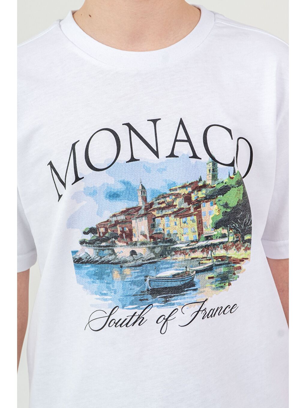 Siyah Ön Orta Baskılı Duble Paçalı Erkek Çocuk Şort - Tişört Takımı-3