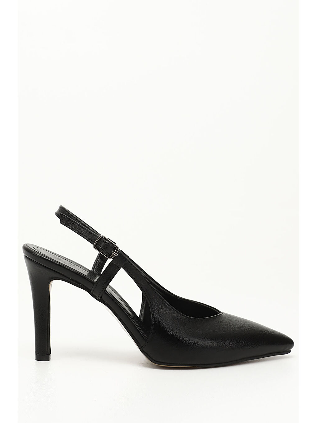 Mor Kadın ZÜMRÜT-SİYAH İnce Topuklu Arkası Açık Ayakkabı