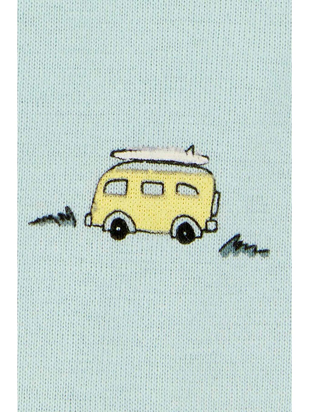 Mavi Erkek Bebek 3'lü Hırkalı Set-2