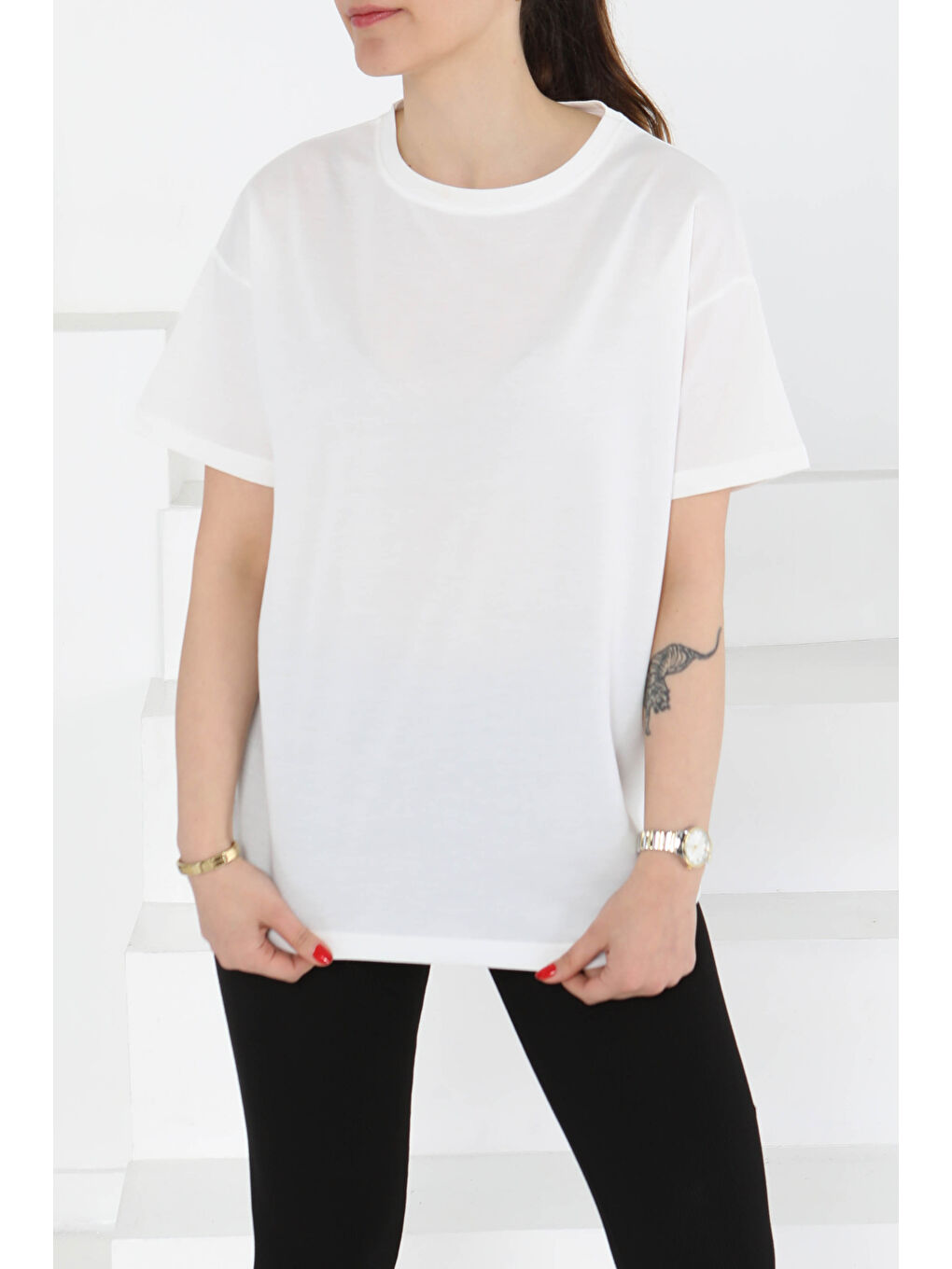 Kısa Kollu T-Şhirt Beyaz - 27140-1