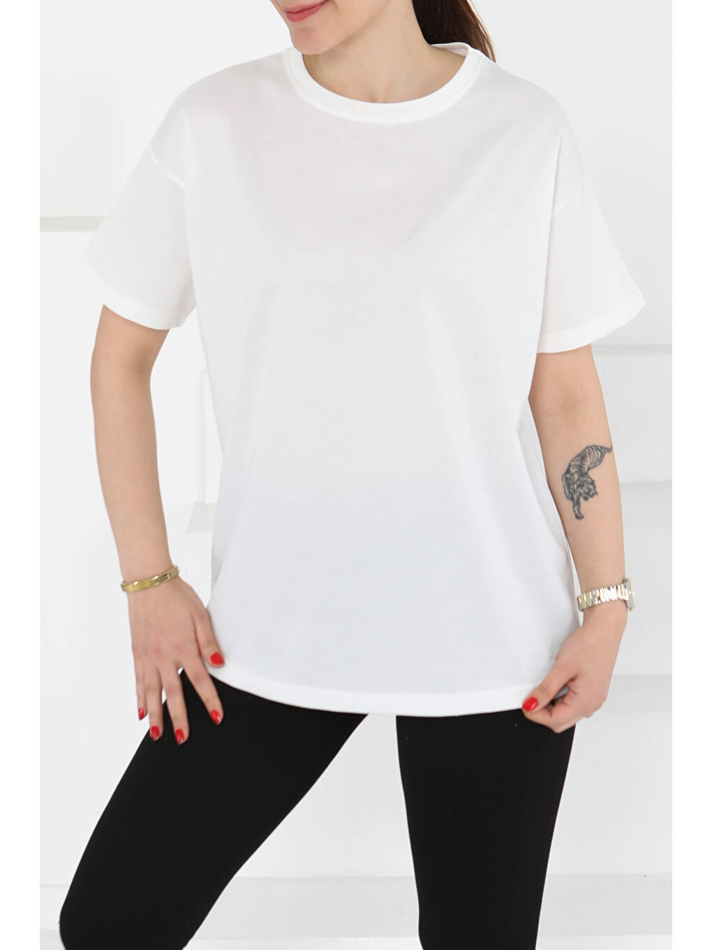 Kısa Kollu T-Şhirt Beyaz - 27140-3