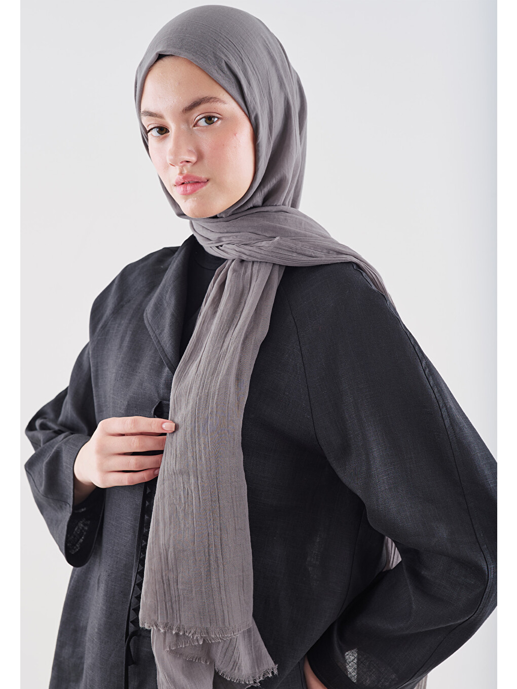 Gri Dubai Premium Şal Füme-1