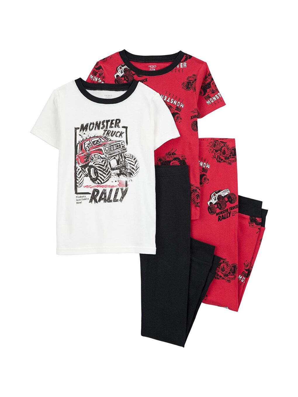 Karışık Erkek Çocuk Pijama Set 4'lü Paket