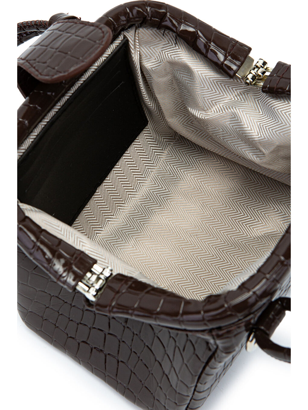 Mini Cluth Tokyo Kadın El Ve Çapraz Çanta Kahverengi-5