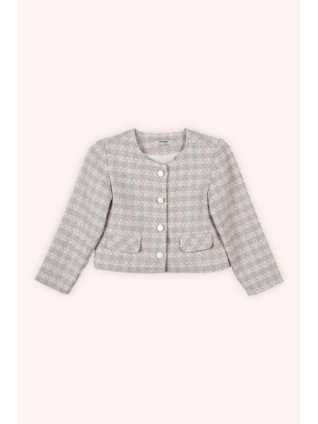 Kız Çocuk Tüvit Ceket Ekru