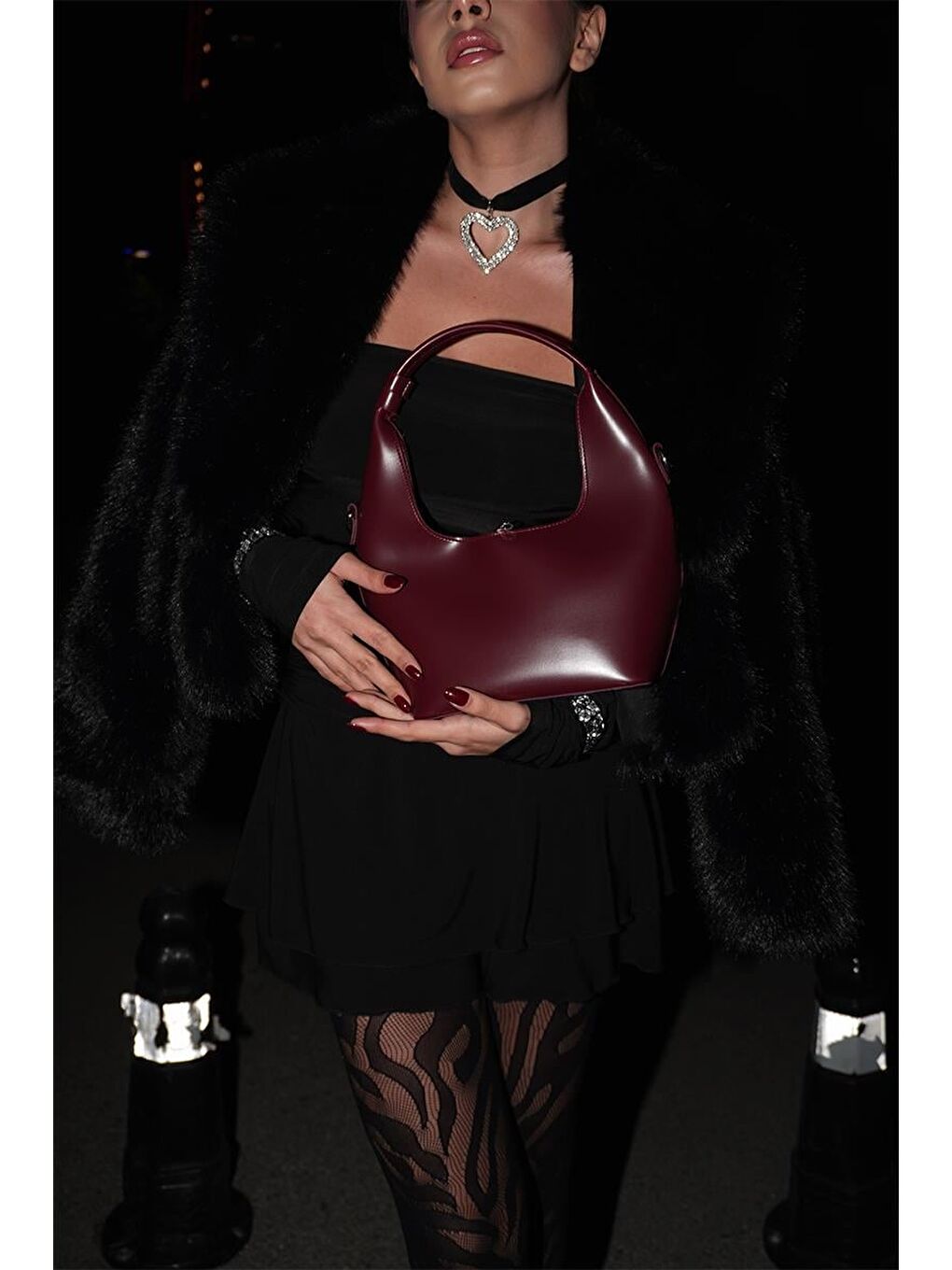 Docpe Bucket Çapraz Çanta Bordo-6