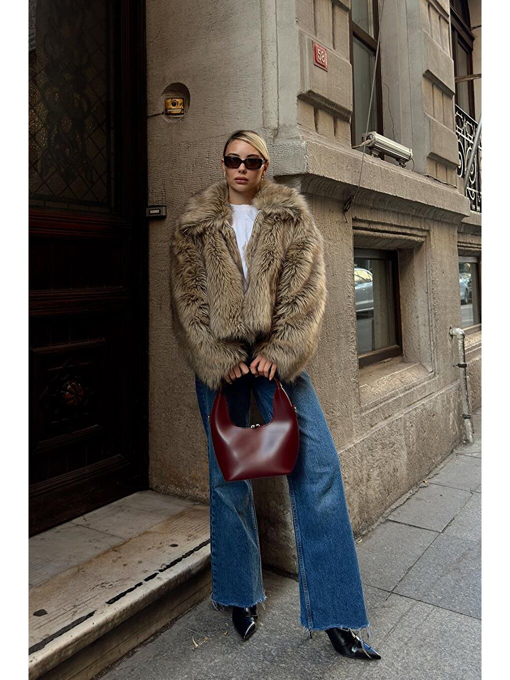 Docpe Bucket Çapraz Çanta Bordo-8