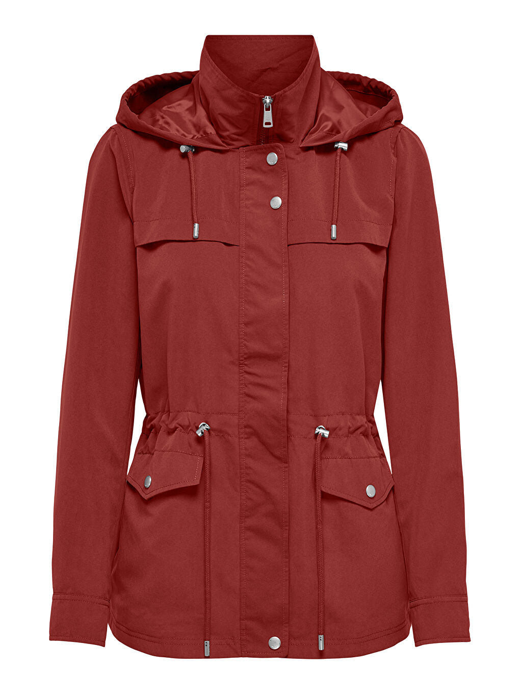 Mercan Onlnewstarline Regular Fit Kapüşonlu Cepli Mevsimlik Kadın Mont 15218612-4