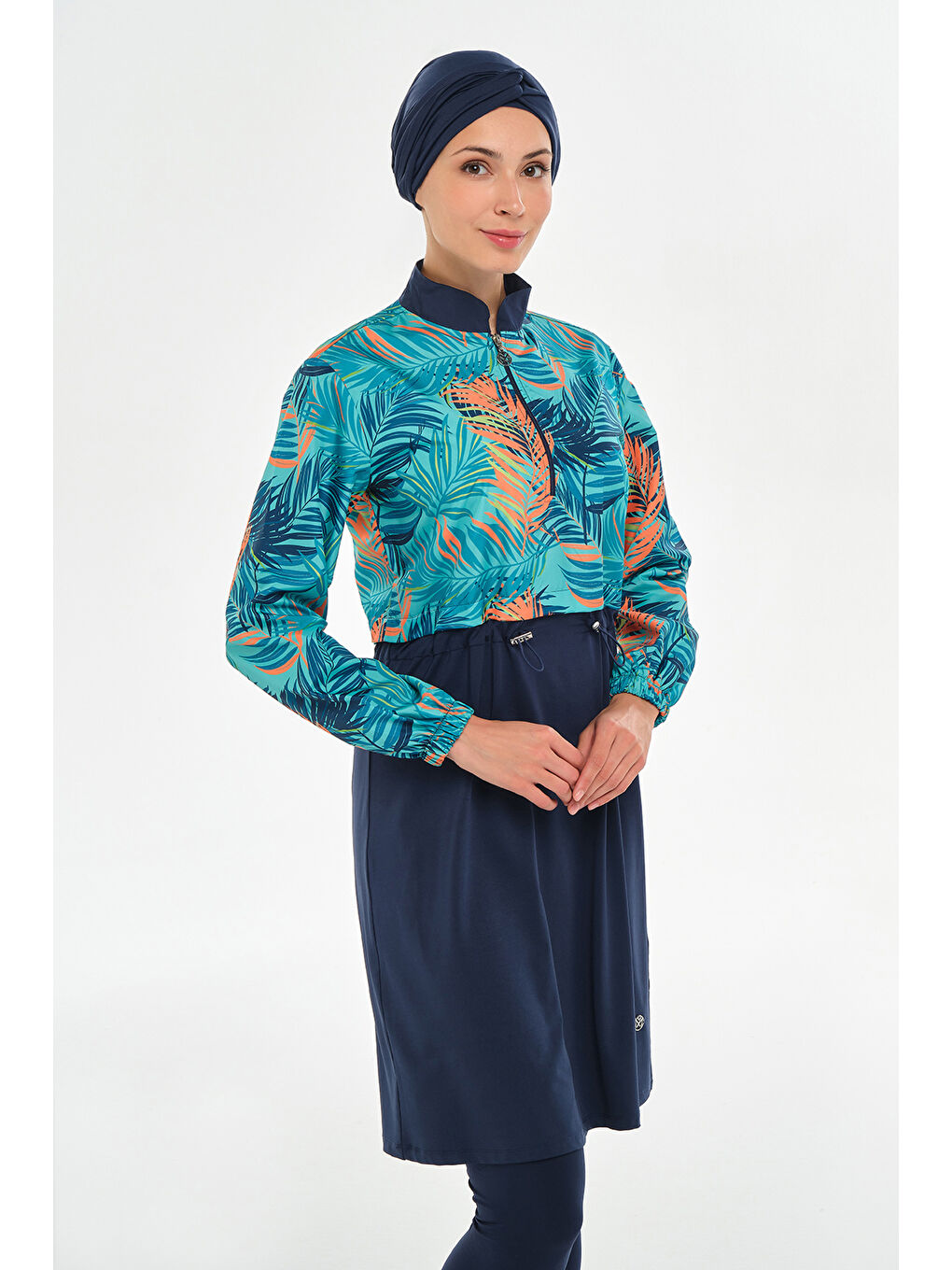 Tam Kapalı Tesettür Mayo 2403 Koyu Lacivert-2