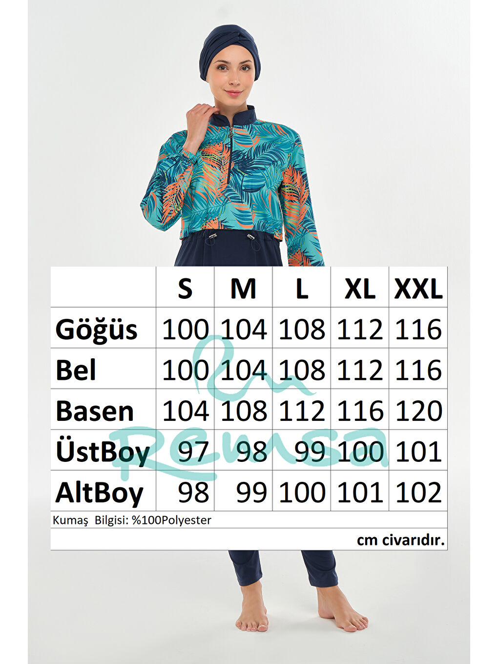 Tam Kapalı Tesettür Mayo 2403 Koyu Lacivert-3