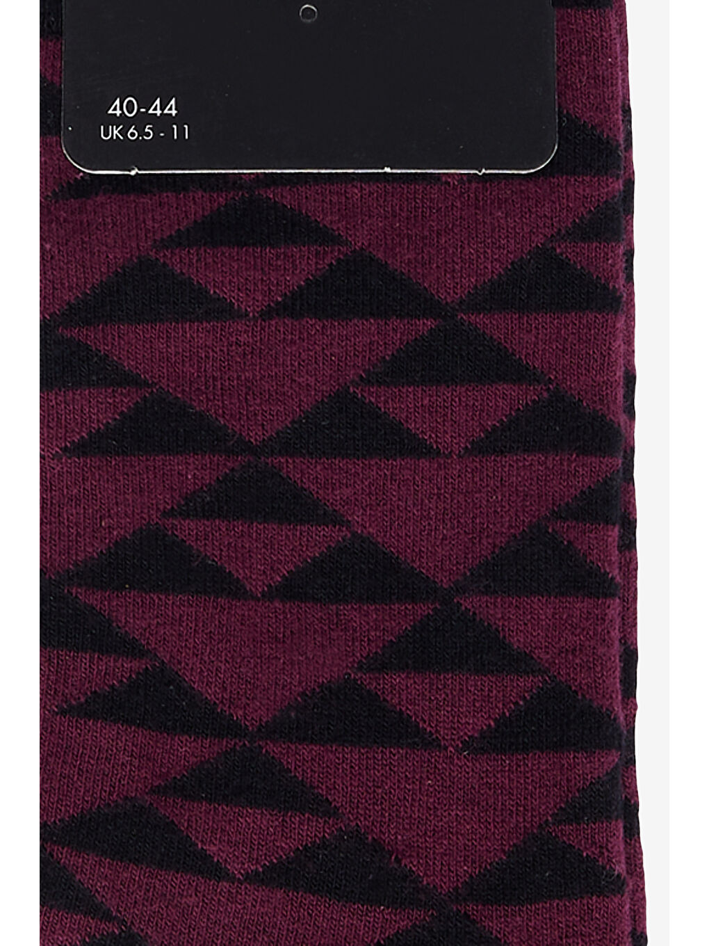 Erkek Bordo-Siyah Desenli Soket Çorap-1