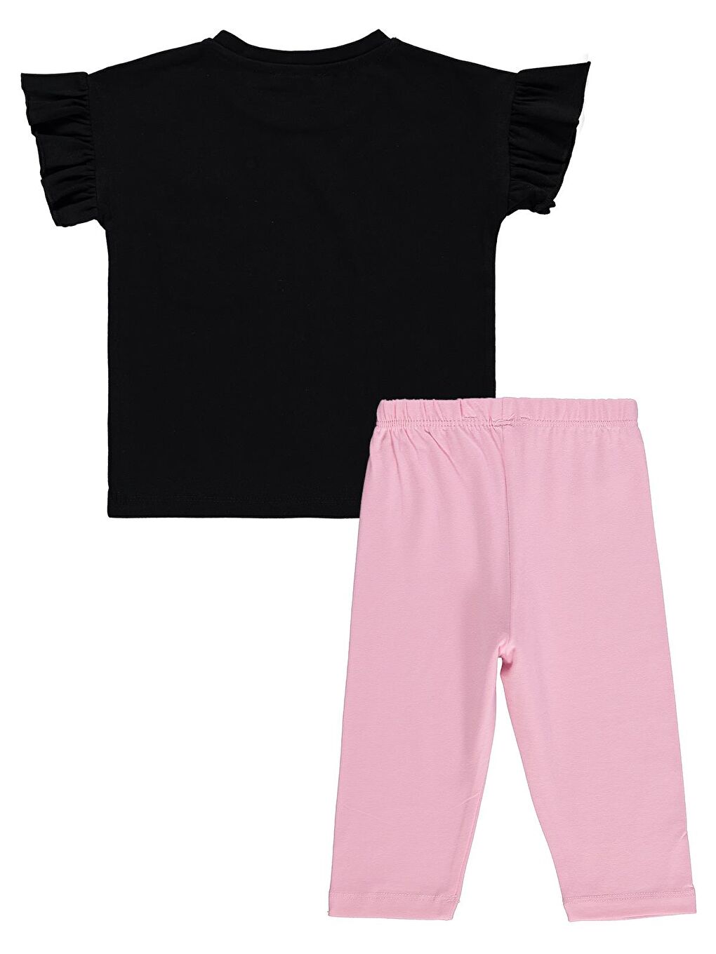 Pembe Girls Fiyonklu 2-5 Yaş Takım - Siyah-3
