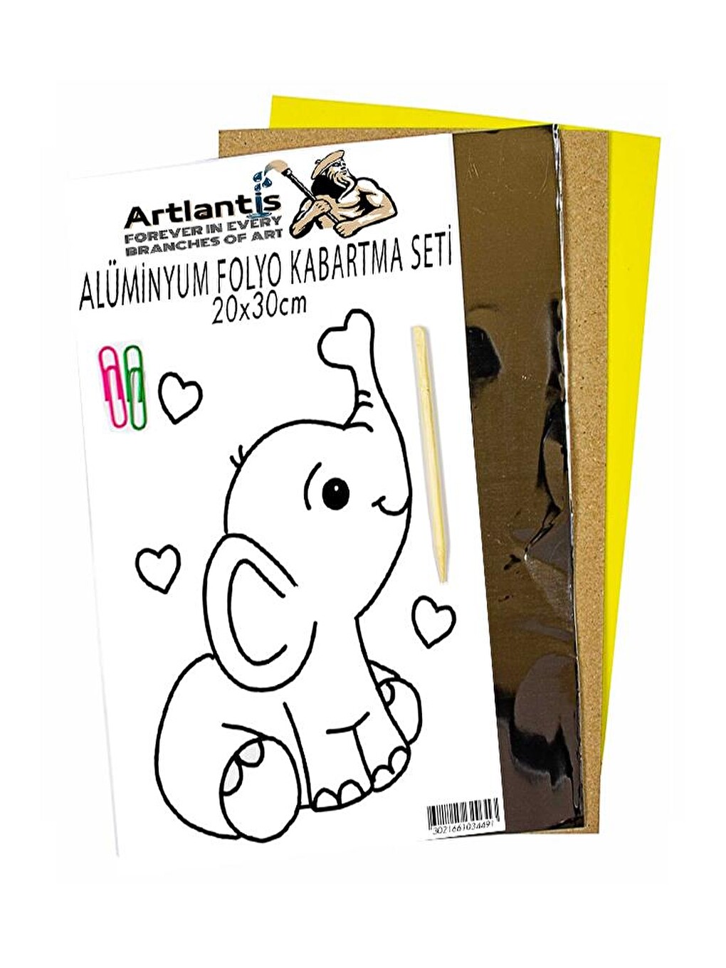 Alüminyum Folyo Kabartma Seti 20x30 Cm Deney Malzemesi 1 Paket Aliminyum Folyo Seti Kabartma
