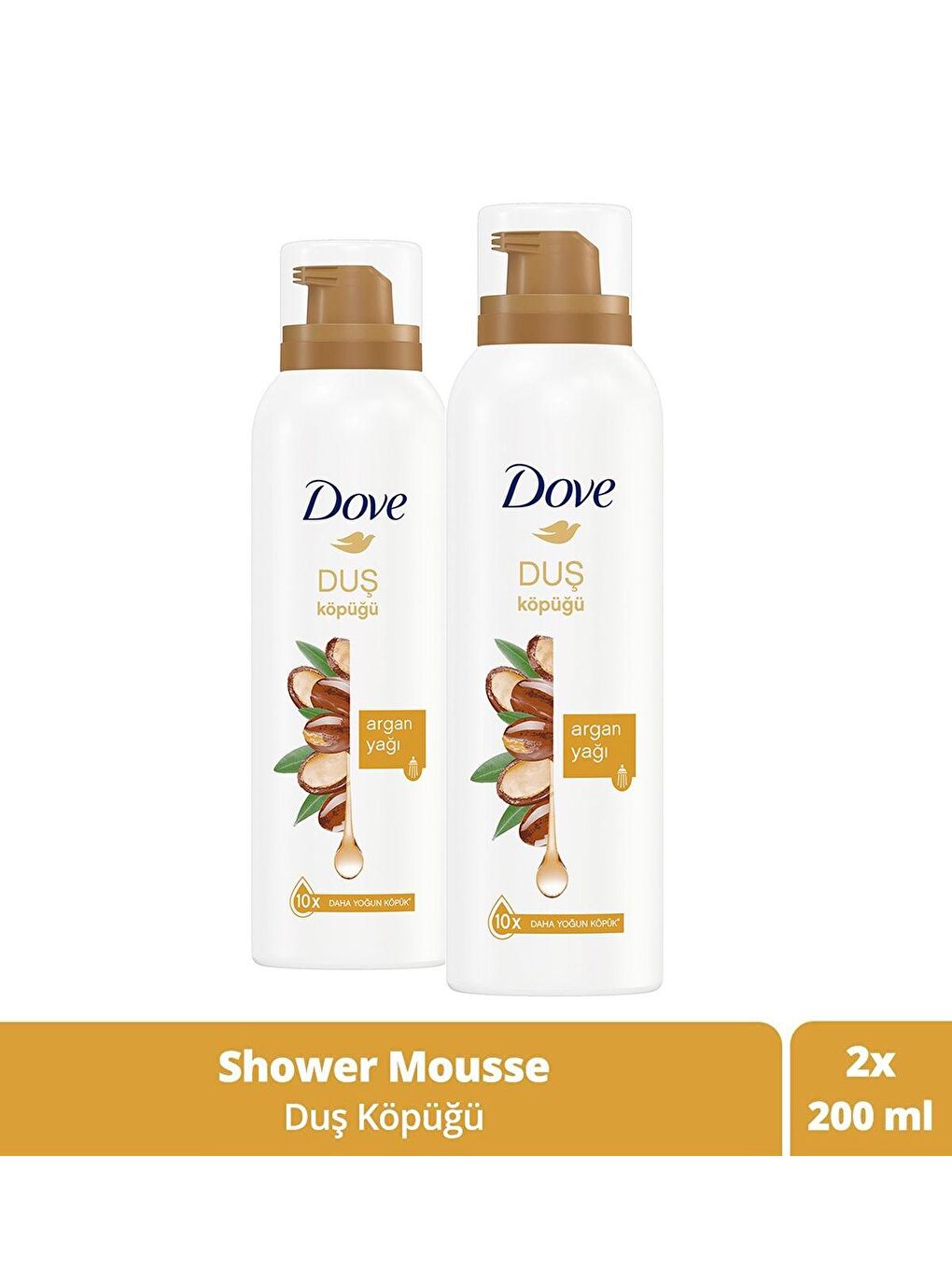 Dove Argan Yağı Duş Köpüğü 200 ml x 2 Adet