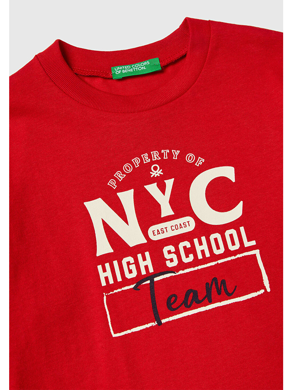 Erkek Çocuk Kırmızı Baskılı Relaxed Fit Jarse Uzun Kollu T-shirt-2