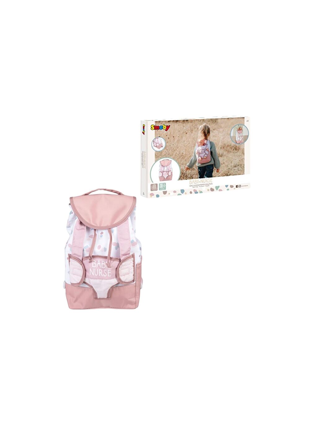 Pembe Baby Nurse Bebek Taşıyıcı Sırt Çantası-1