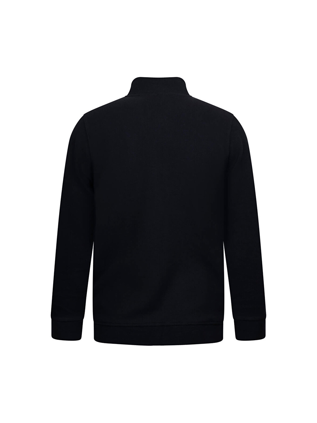 Lacivert Regular Fit Fermuarlı Yarım Balıkçı Yaka 100% Pamuk Triko Hırka-1