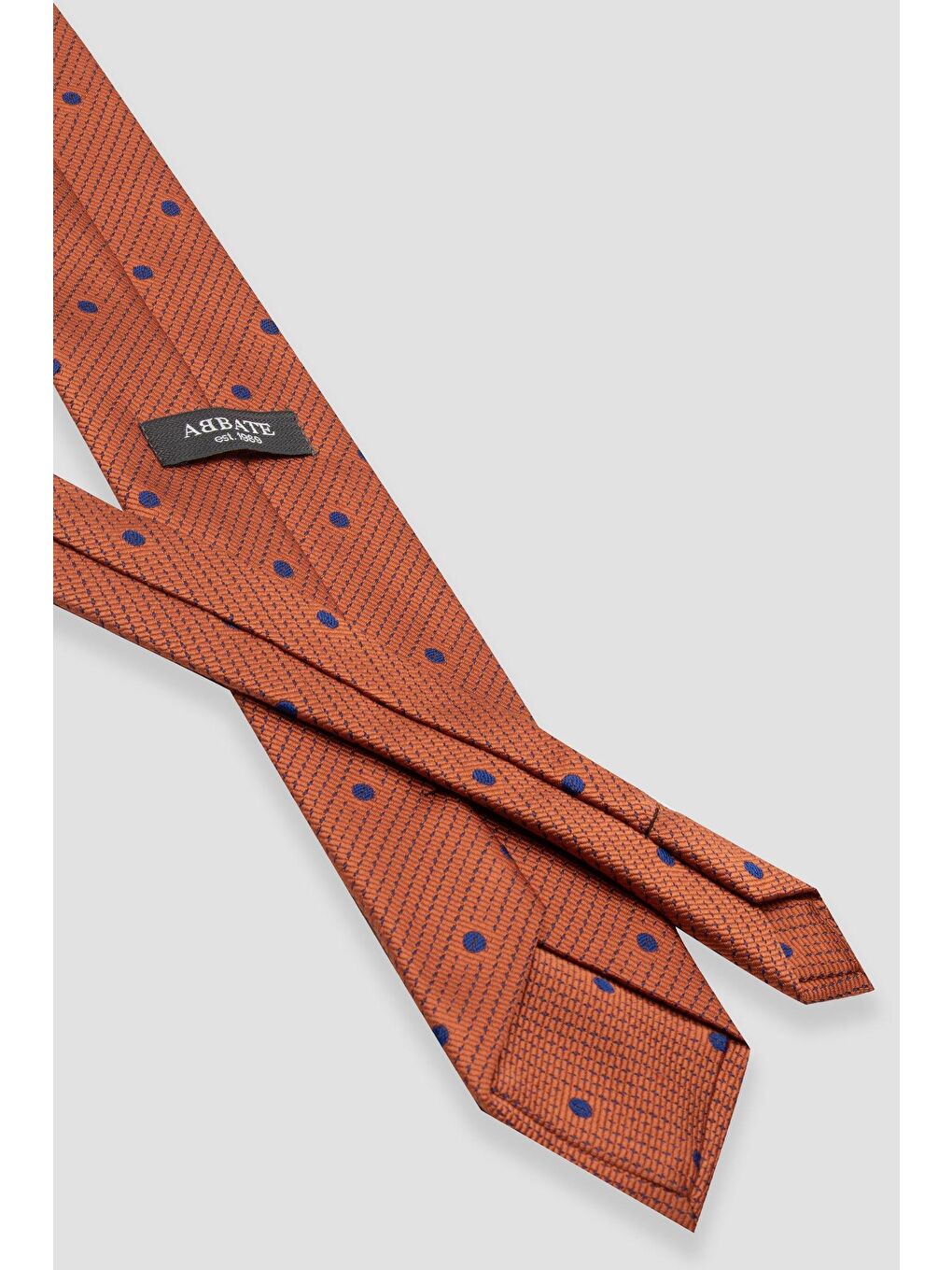 Kahverengi Kravat 8 Cm Mikrofiber Polyester Kiremit Erkek Desenli Kravat-2