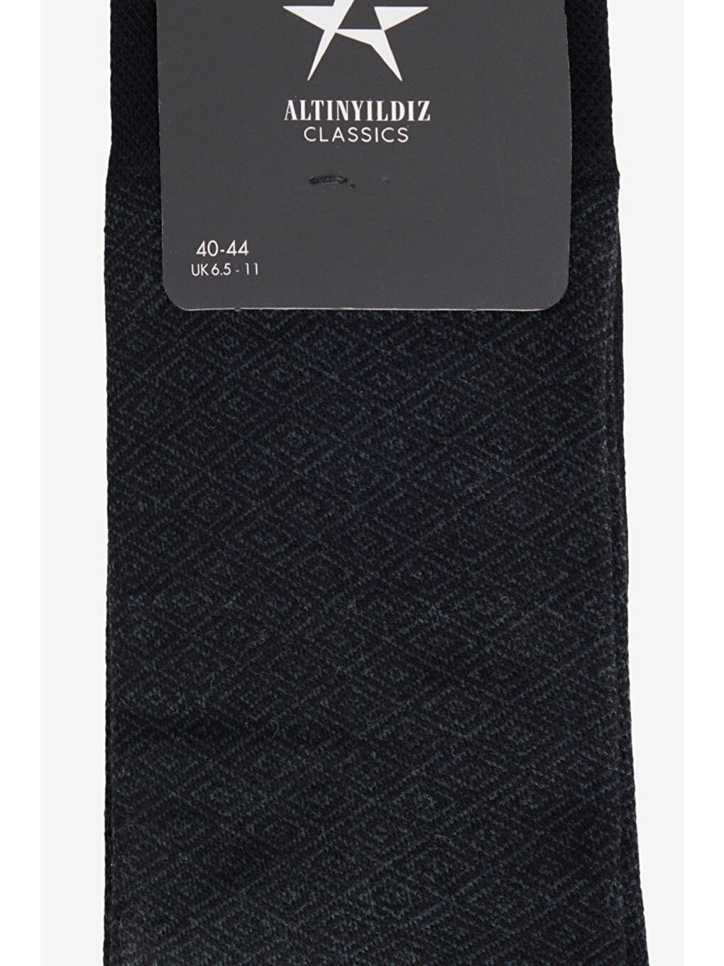 Erkek Siyah-Gri Desenli Tekli Çorap-1