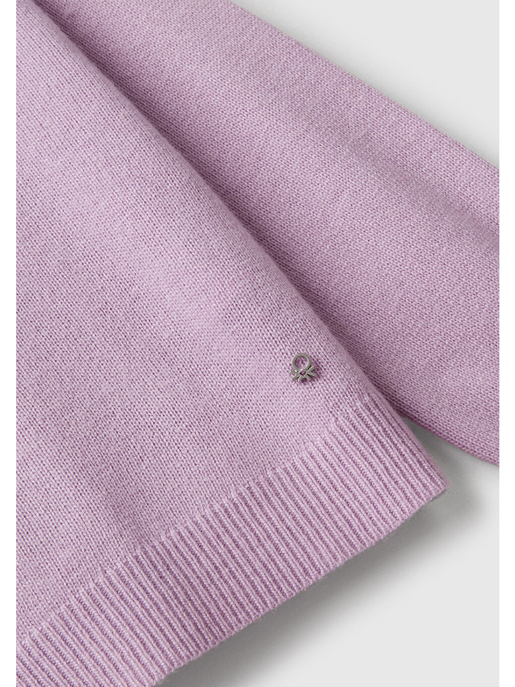 Kız Çocuk Lila Yün Karışımlı Kolu Ribanalı Kazak-2