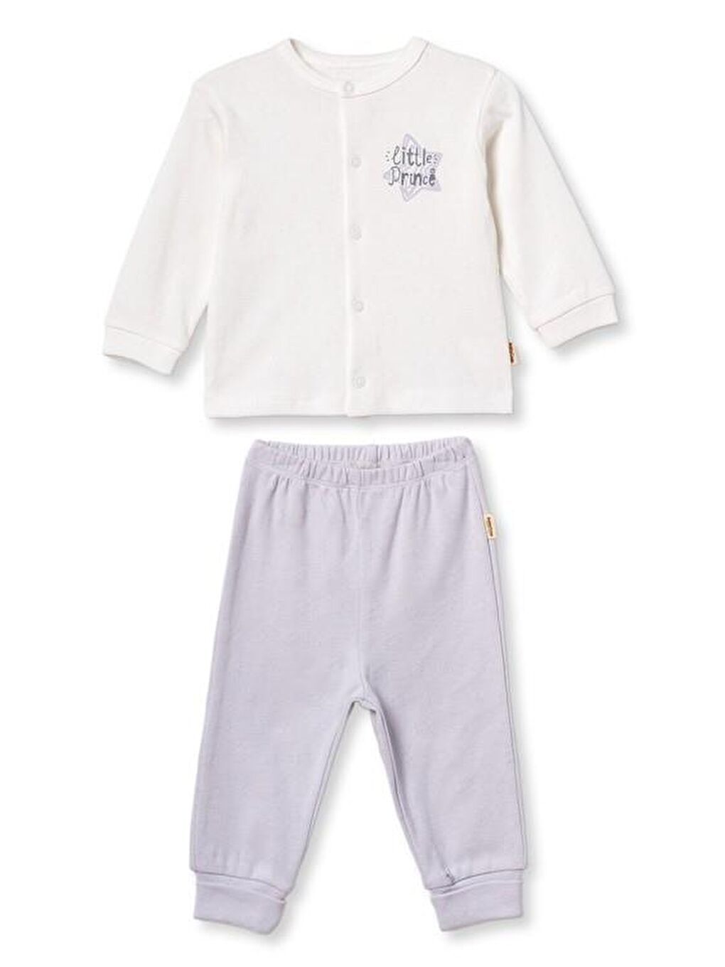 Gri Bebek Alt Üst Takım %100 Organik Pamuk , Bebek - Yenidoğan-CSYR4528