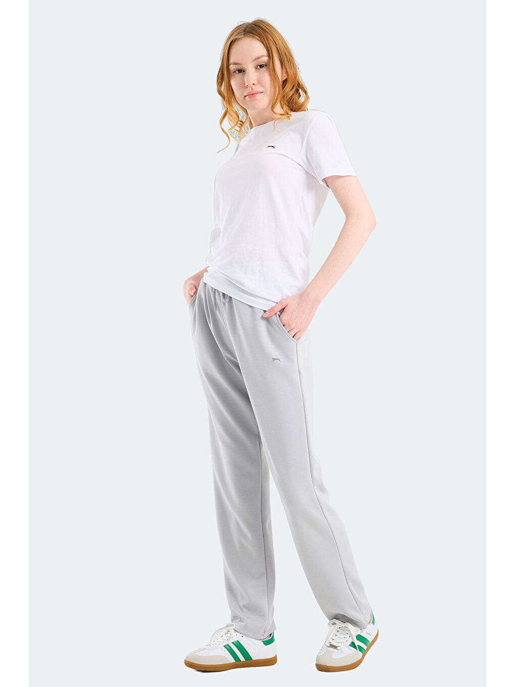 KLORAS I Kadın Cepli Gri Eşofman Altı-1