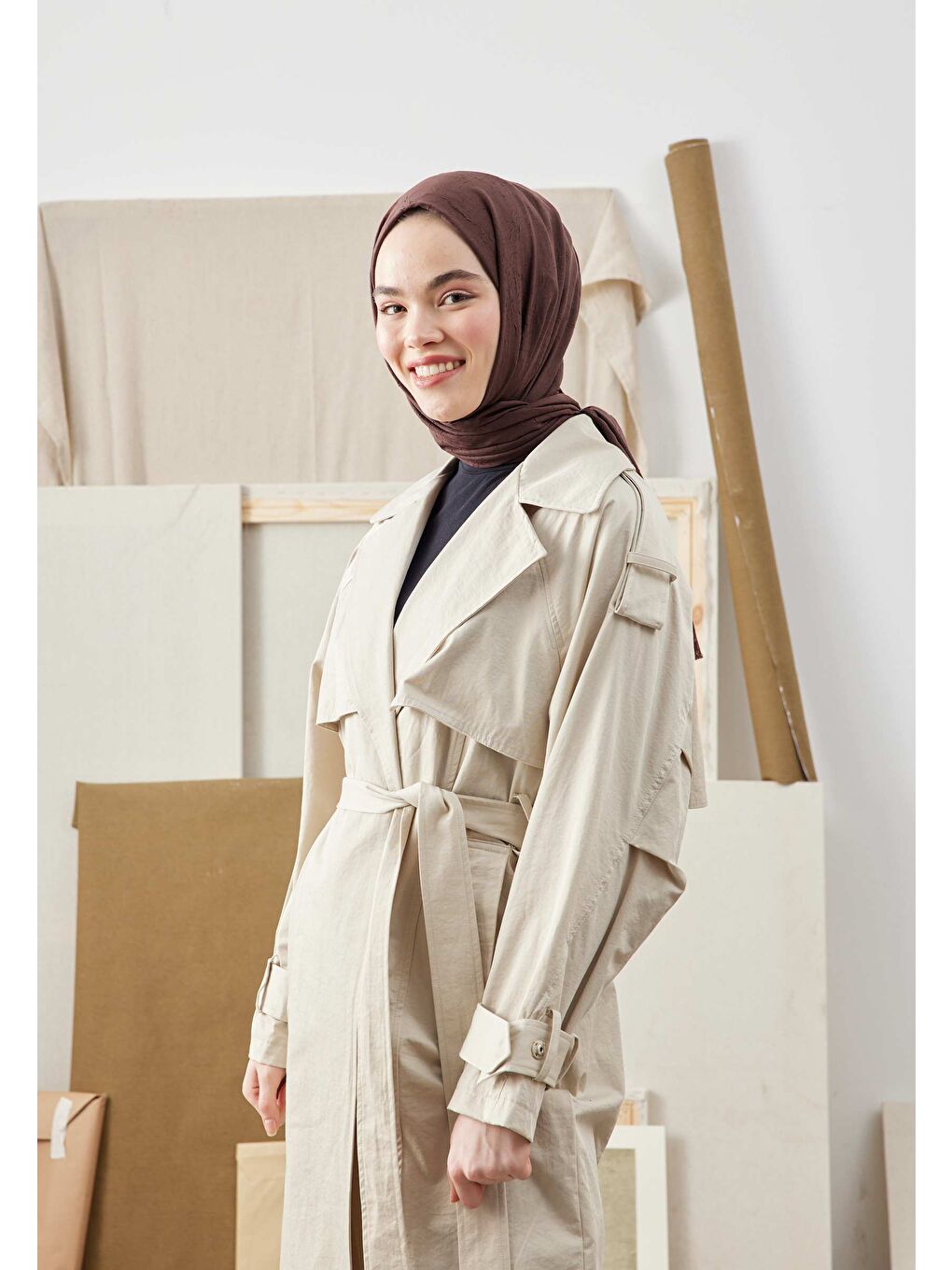 Kahverengi Bambu Şal Acı Kahve