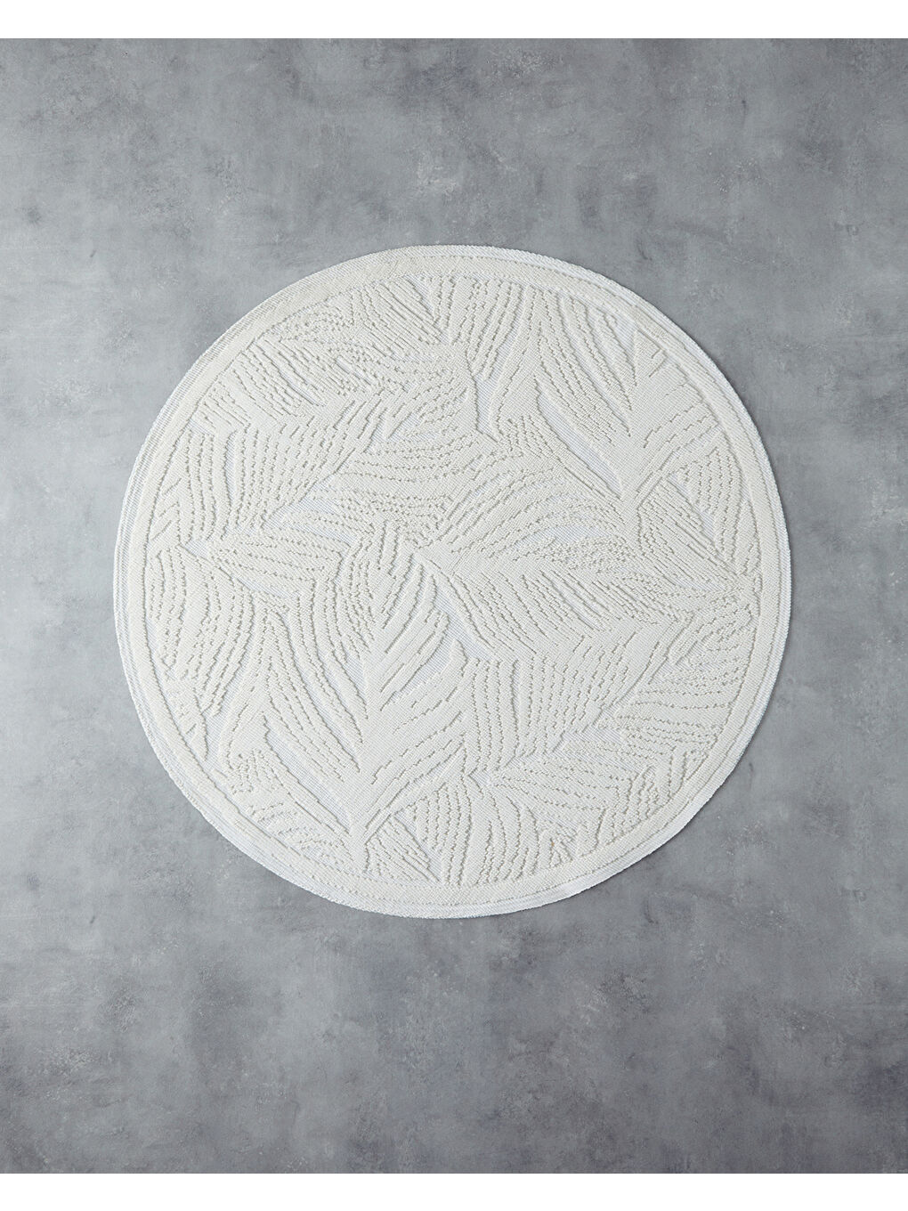 Ekru Aligne Pamuklu Bukle Bukle Kilim Krem