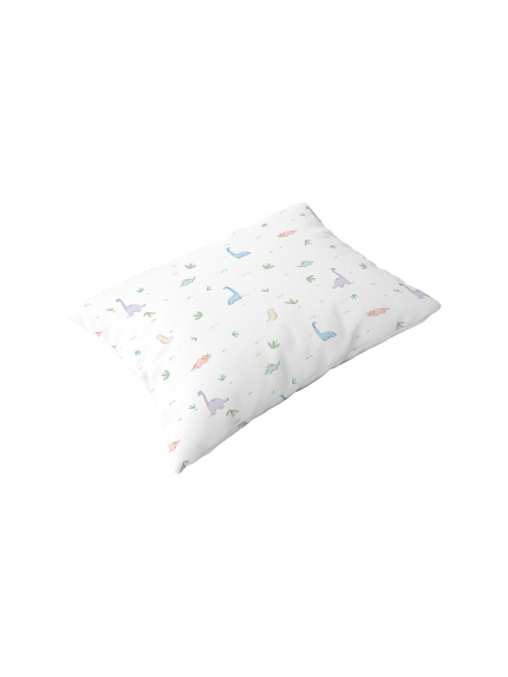 Beyaz Dino Saten Yastık Kılıfı - 35x45 cm-1