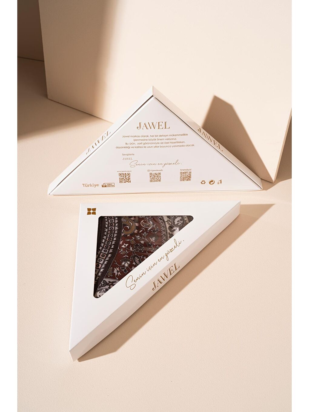 Turkuaz Kadın Etnik Desen Soft Şal Prusa 152.04.0003-1