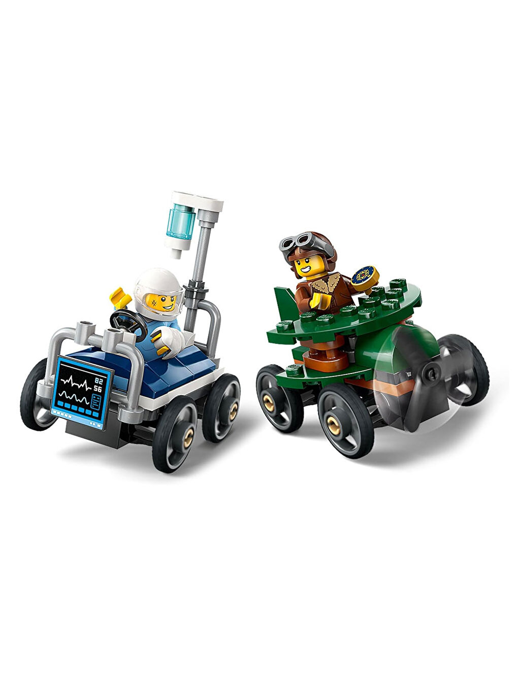 Lego City Uçak Hastane Yatağına Karşı Yarış Arabası Paketi 60459 - 3