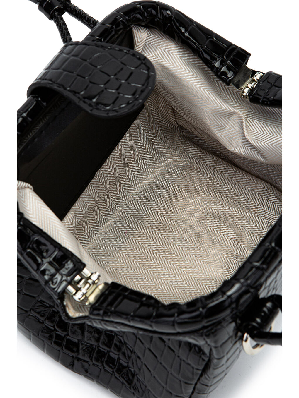 Mini Cluth Tokyo Kadın El Ve Çapraz Çanta Siyah-5