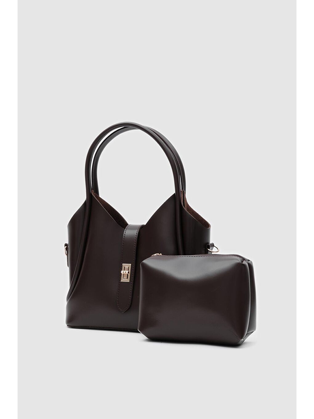 Kahverengi Cindy El Ve Çapraz Çanta Acı Kahve-1