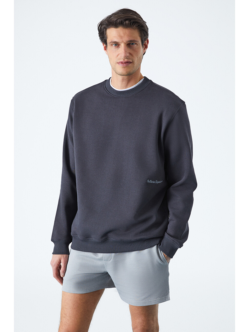 Dane Erkek Organik Kumaşlı Yumuşacık Antrasit Sweatshirt