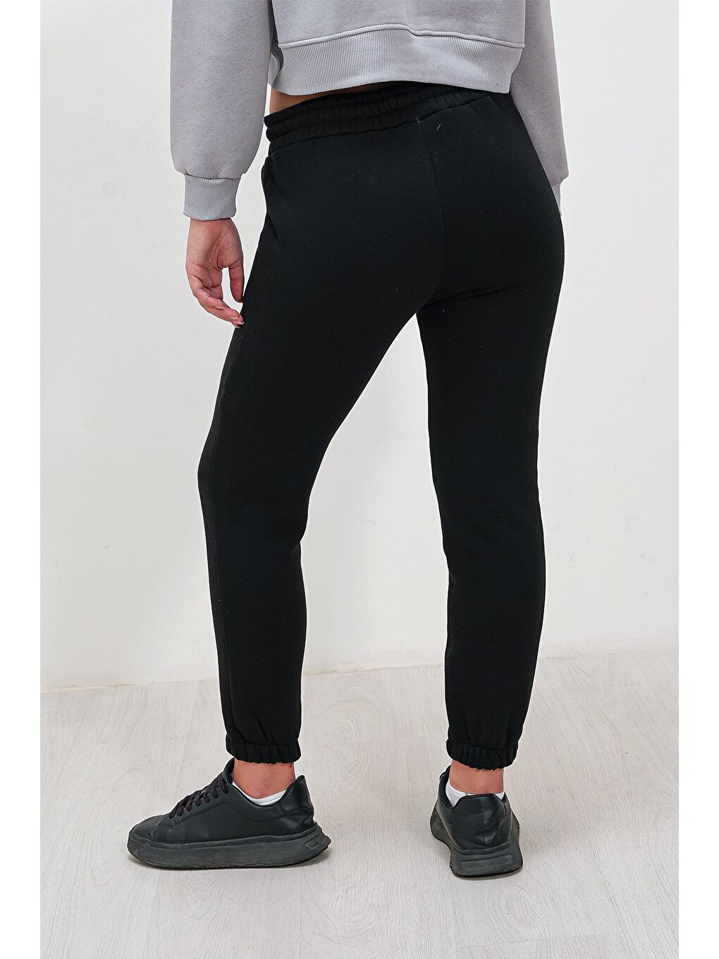 Siyah Üç İplik Cepli EŞOFMAN ALTI-3