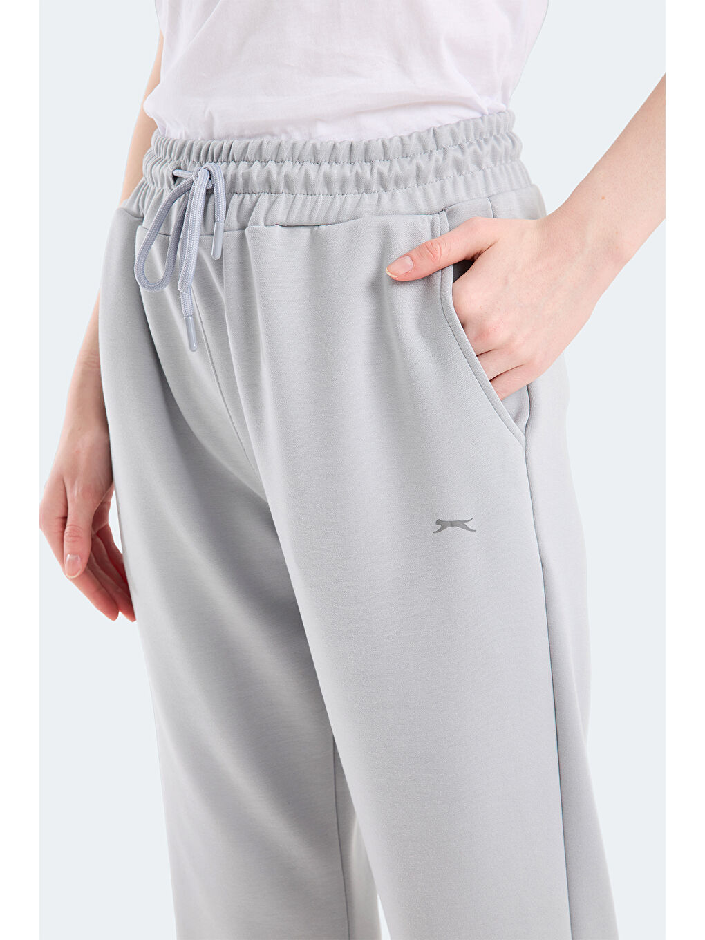 KLORAS I Kadın Cepli Gri Eşofman Altı-4