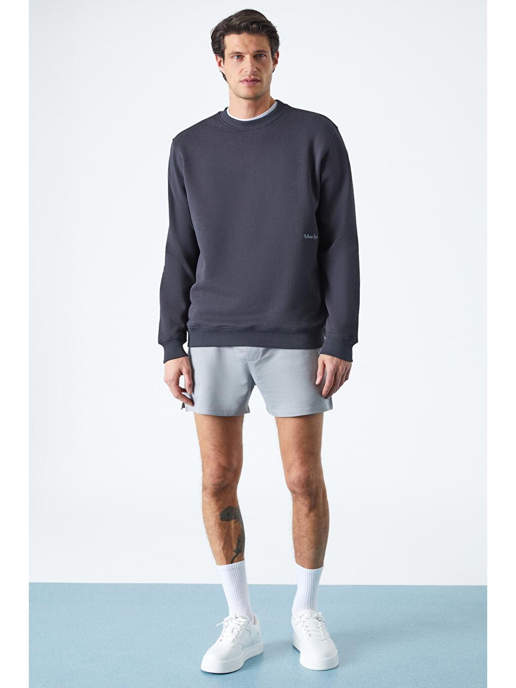 Dane Erkek Organik Kumaşlı Yumuşacık Antrasit Sweatshirt-1