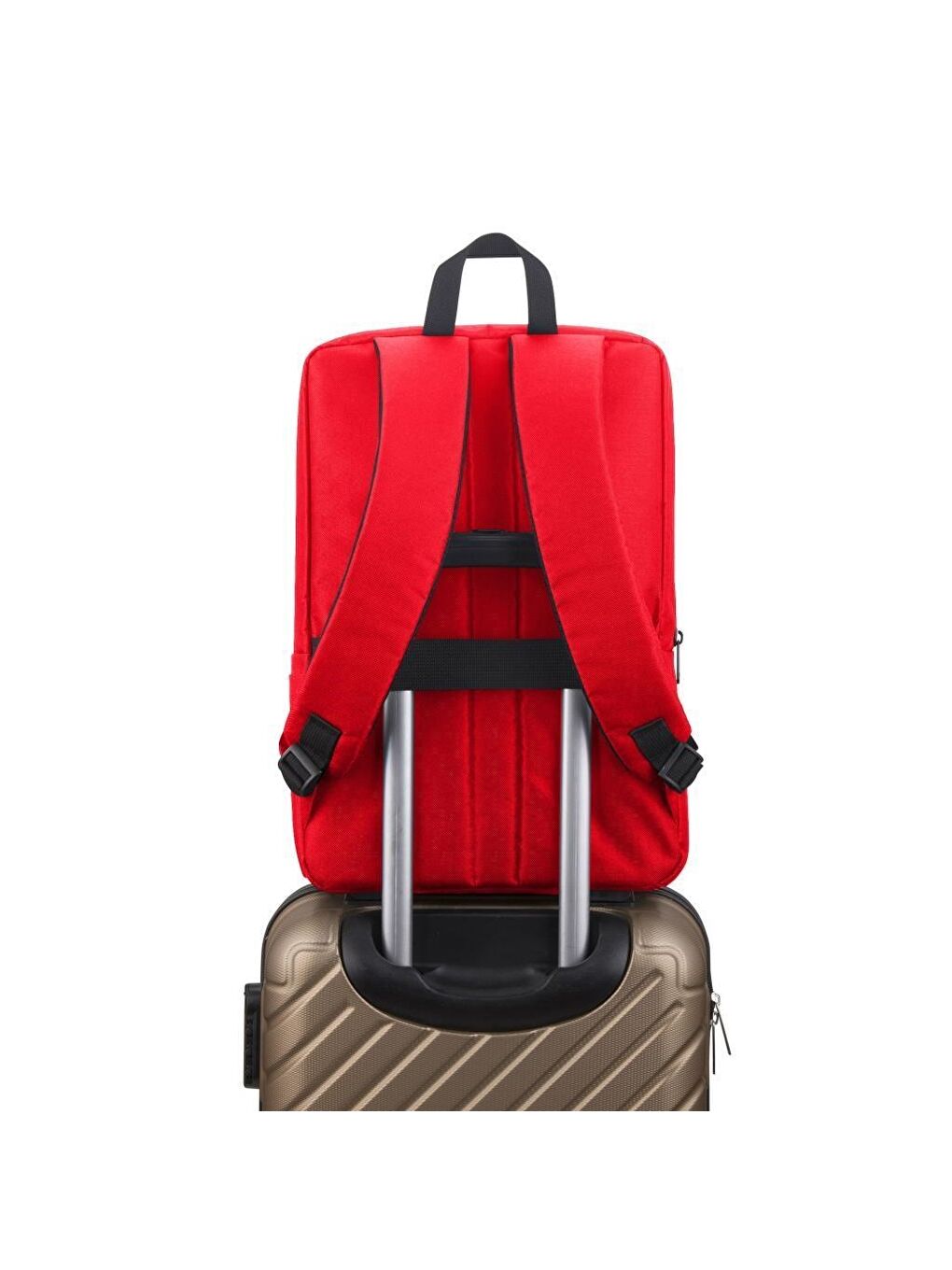 Kırmızı PR-EK102 15,6' Su Geçirmez Kumaş Notebook Sırt Çantası+M30 Notebook Soğutucu-6