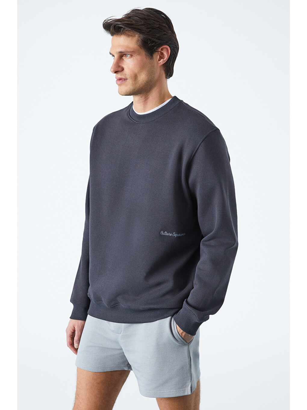 Dane Erkek Organik Kumaşlı Yumuşacık Antrasit Sweatshirt-2
