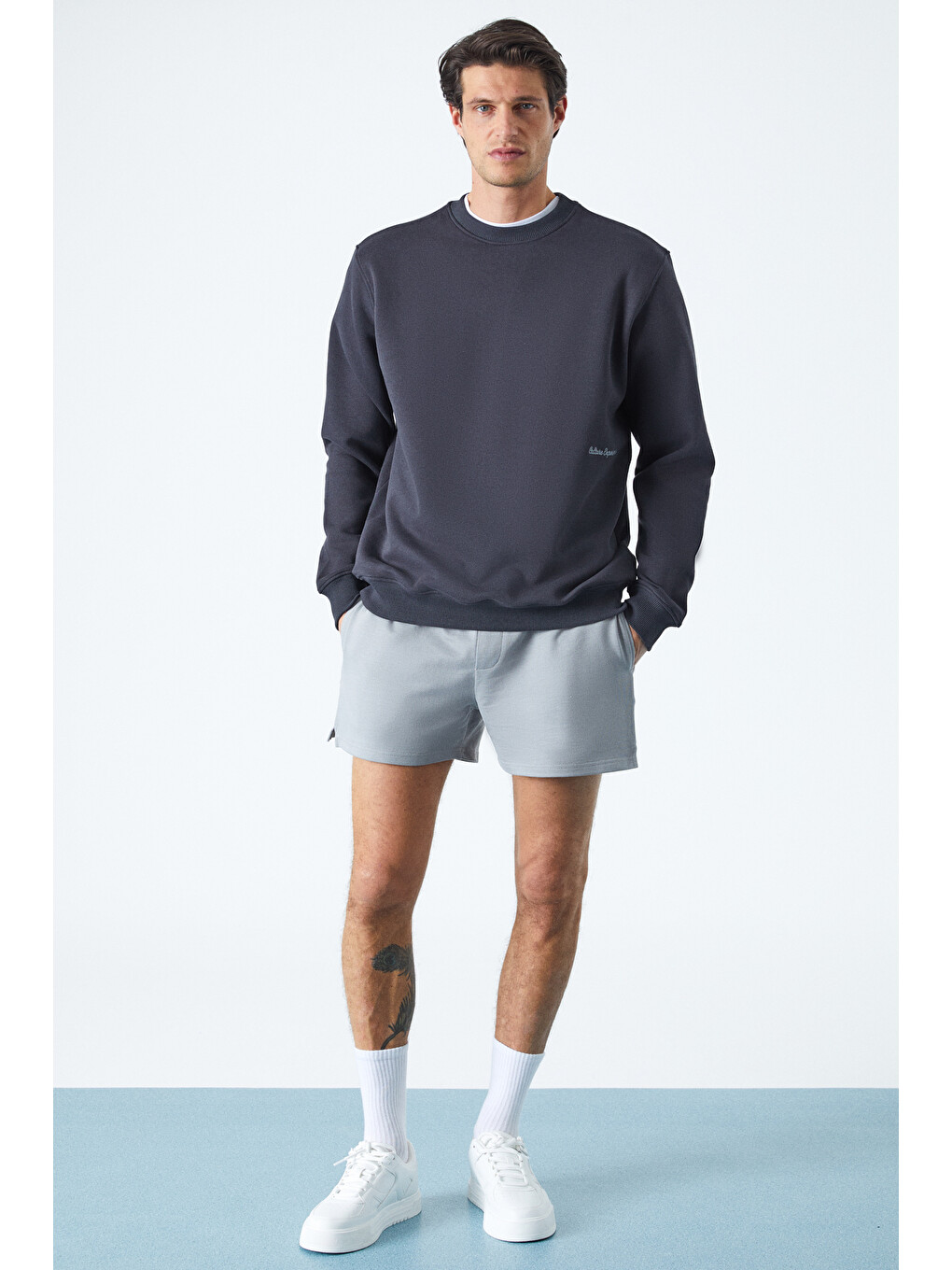 Dane Erkek Organik Kumaşlı Yumuşacık Antrasit Sweatshirt-3