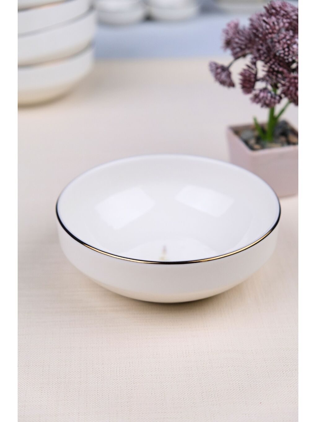 Karışık Porselen Natura Salkım Altın Yaldız Kase 13,50cm Tekli-2