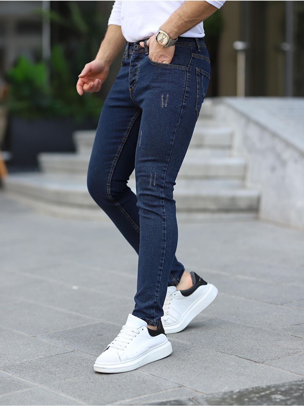 comstar Koyu Yeşil Slim Fit Elastanlı Denim Erkek Jean