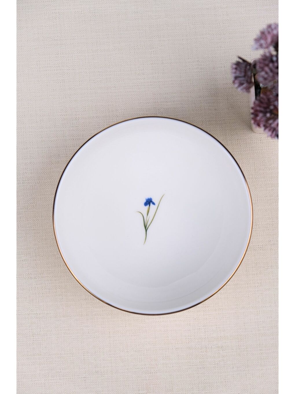 Karışık Porselen Natura İris Altın Yaldız Kase 13,50cm Tekli