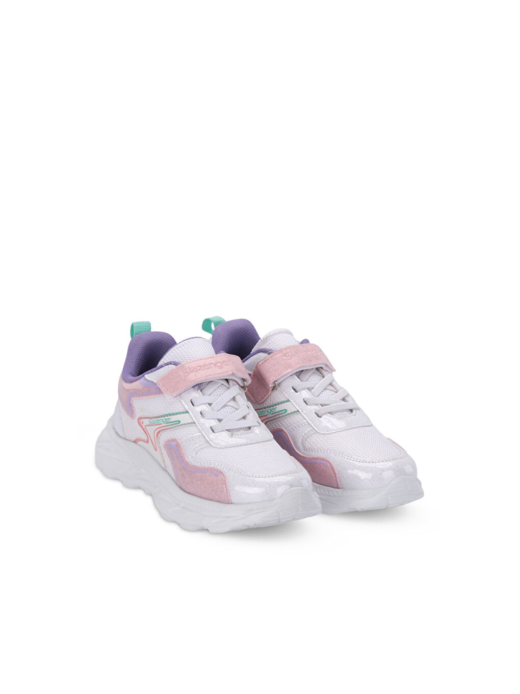 KAROLIS Kız Çocuk Cırt Cırtlı Beyaz / Pembe Günlük Spor Ayakkabısı-1